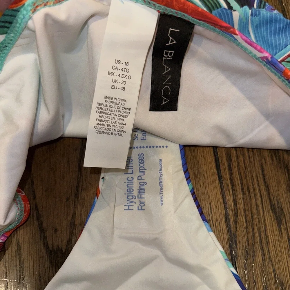 La Blanca Womens Bikini Bottom Size 16 Florals Tropical Print‎ NWT Colorful